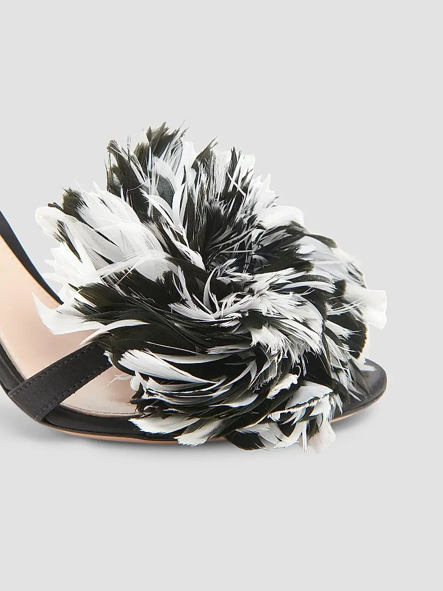 Gianvito Rossi Women's Winter Garden 95MM Crepe Satin Slingback Sandals | Thumbnail 3 Gianvito Rossi Women's Winter Garden 95MM Crepe Satin Slingback Sandals | Thumbnail 3