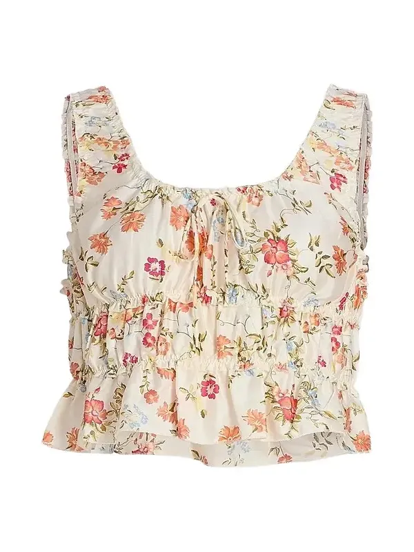 Papinelle Women's Amber Floral Cotton Crop Camisole