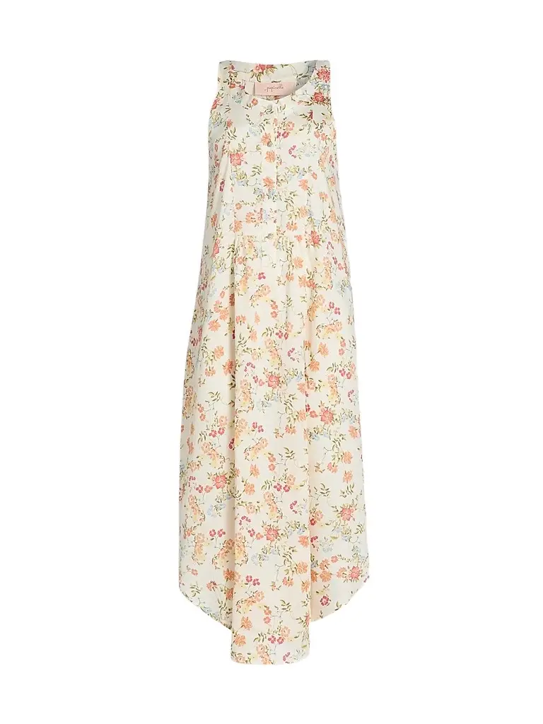Papinelle Women's Amber Floral Cotton Nightgown - Peach | Image 1 Papinelle Women's Amber Floral Cotton Nightgown - Peach | Image 1