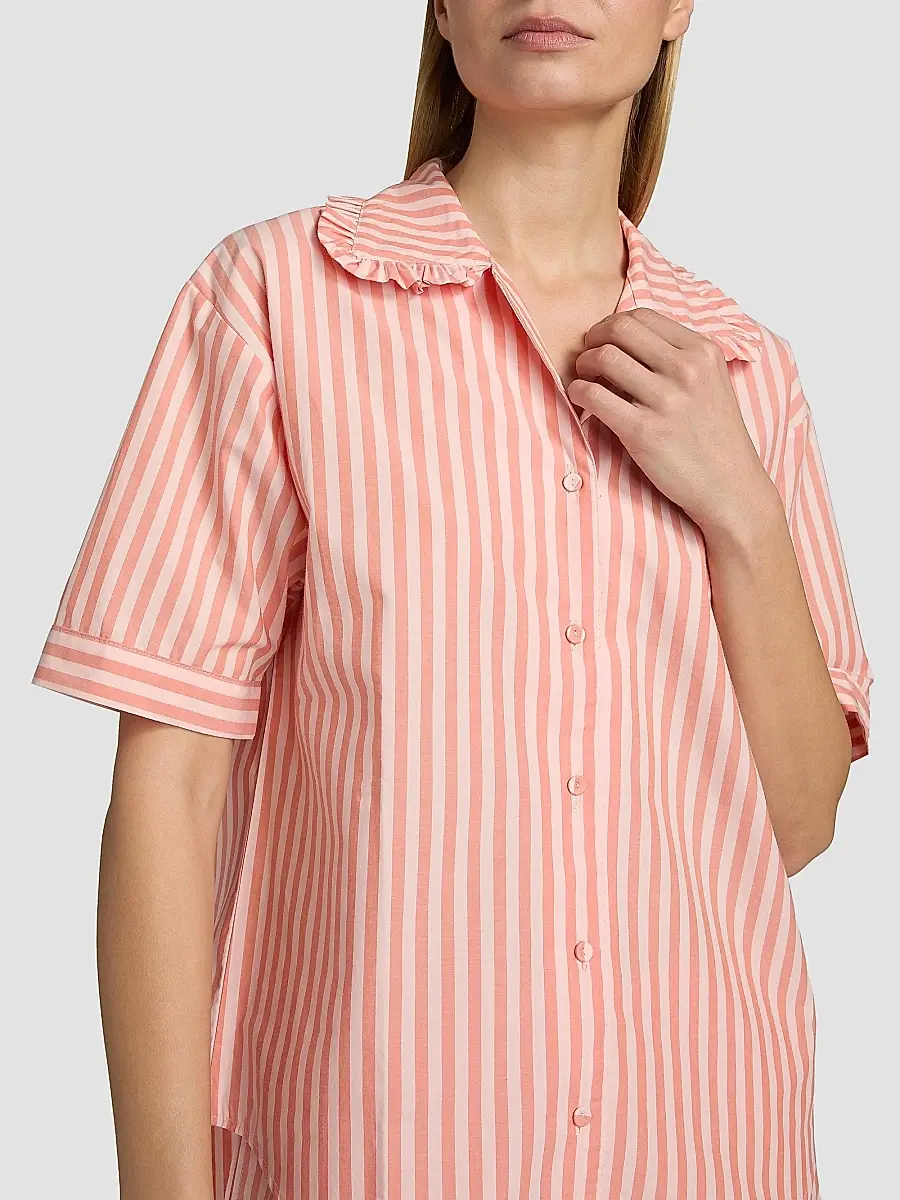 Papinelle Women's Butterscotch Striped Cotton Short Pajamas | Thumbnail 2 Papinelle Women's Butterscotch Striped Cotton Short Pajamas | Thumbnail 2