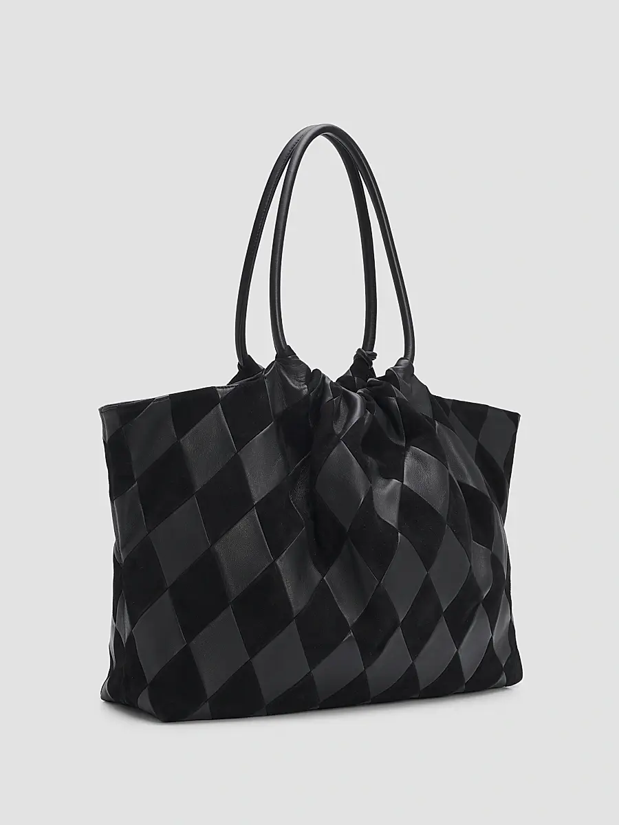 Zimmermann Women's Cloud 91 Suede & Leather Checkerboard Shopper | Thumbnail 2 Zimmermann Women's Cloud 91 Suede & Leather Checkerboard Shopper | Thumbnail 2