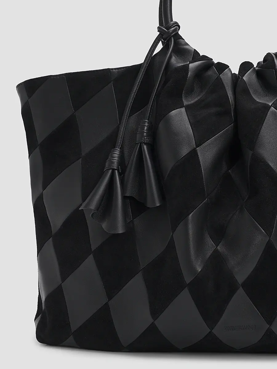 Zimmermann Women's Cloud 91 Suede & Leather Checkerboard Shopper | Thumbnail 6 Zimmermann Women's Cloud 91 Suede & Leather Checkerboard Shopper | Thumbnail 6