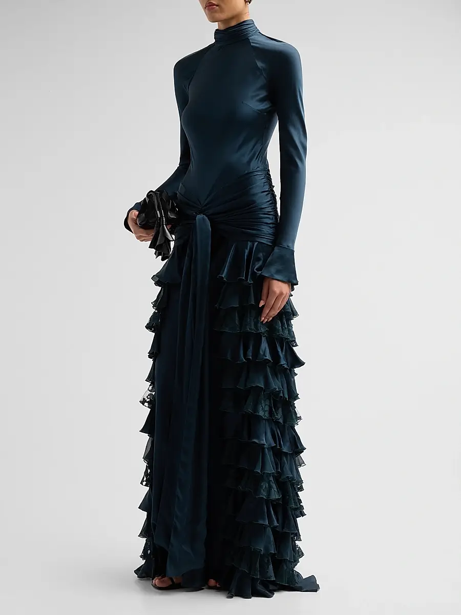 Zimmermann Women's Valiant Silk Ruffle Maxi Dress | Thumbnail 4 Zimmermann Women's Valiant Silk Ruffle Maxi Dress | Thumbnail 4