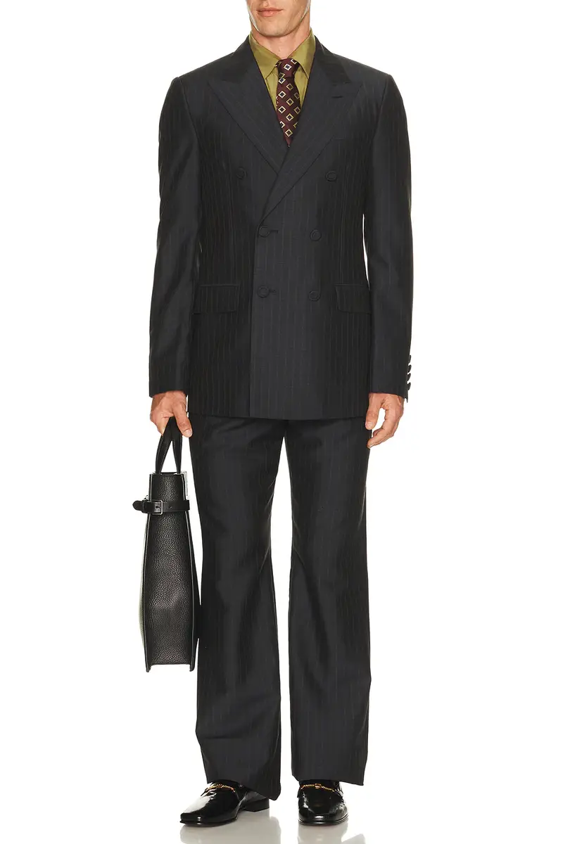 Valentino Pinstripe Double Breasted Blazer | Thumbnail 3