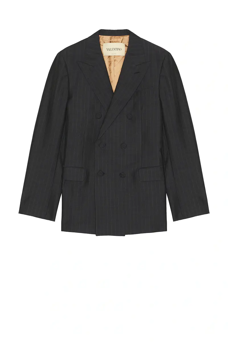Valentino Pinstripe Double Breasted Blazer | Thumbnail 4