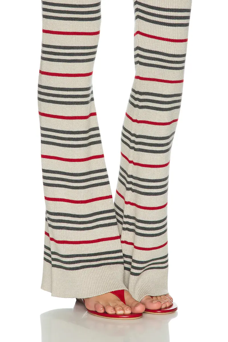 The Elder Statesman Libeccio Rib Stripe Flare Pant | Thumbnail 6 The Elder Statesman Libeccio Rib Stripe Flare Pant | Thumbnail 6