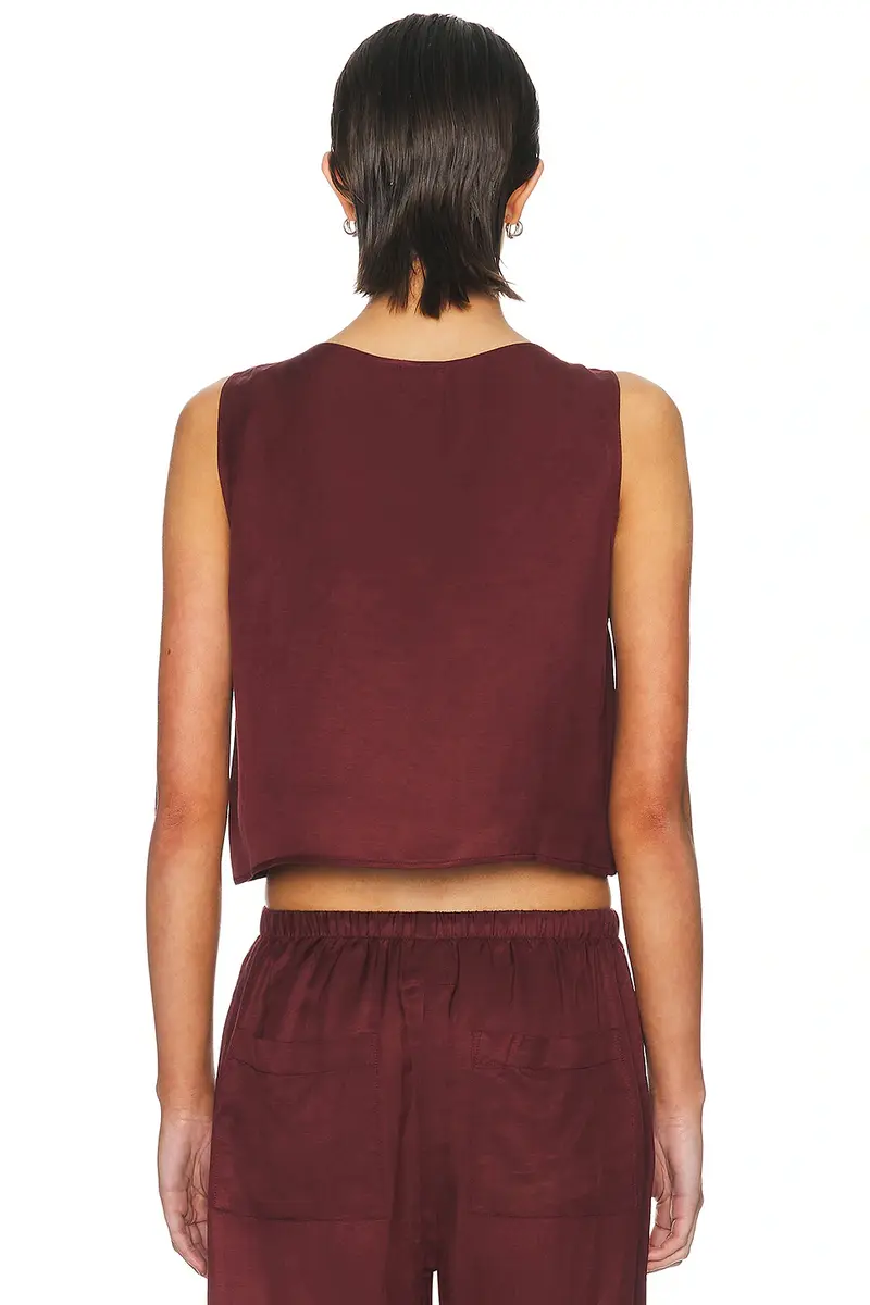 LESET Daniel Crop Sleeveless Crew Neck Top | Thumbnail 3 LESET Daniel Crop Sleeveless Crew Neck Top | Thumbnail 3