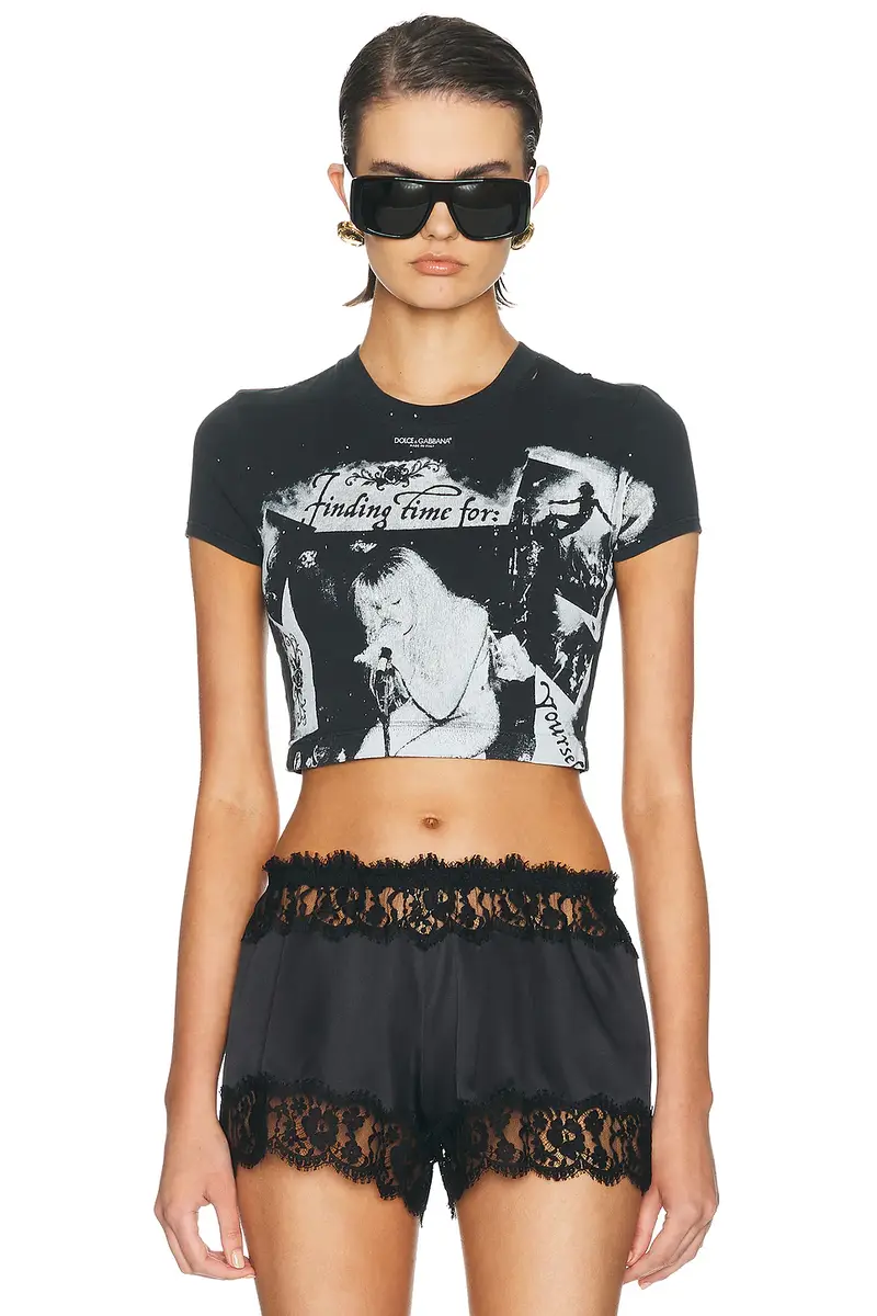 Dolce & Gabbana Jersey Graphic T-Shirt | Image 1 Dolce & Gabbana Jersey Graphic T-Shirt | Image 1