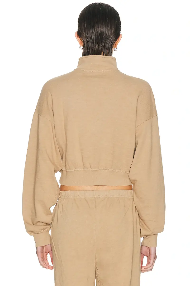 ÉTERNE Cropped Half Zip Sweatshirt | Thumbnail 3 ÉTERNE Cropped Half Zip Sweatshirt | Thumbnail 3