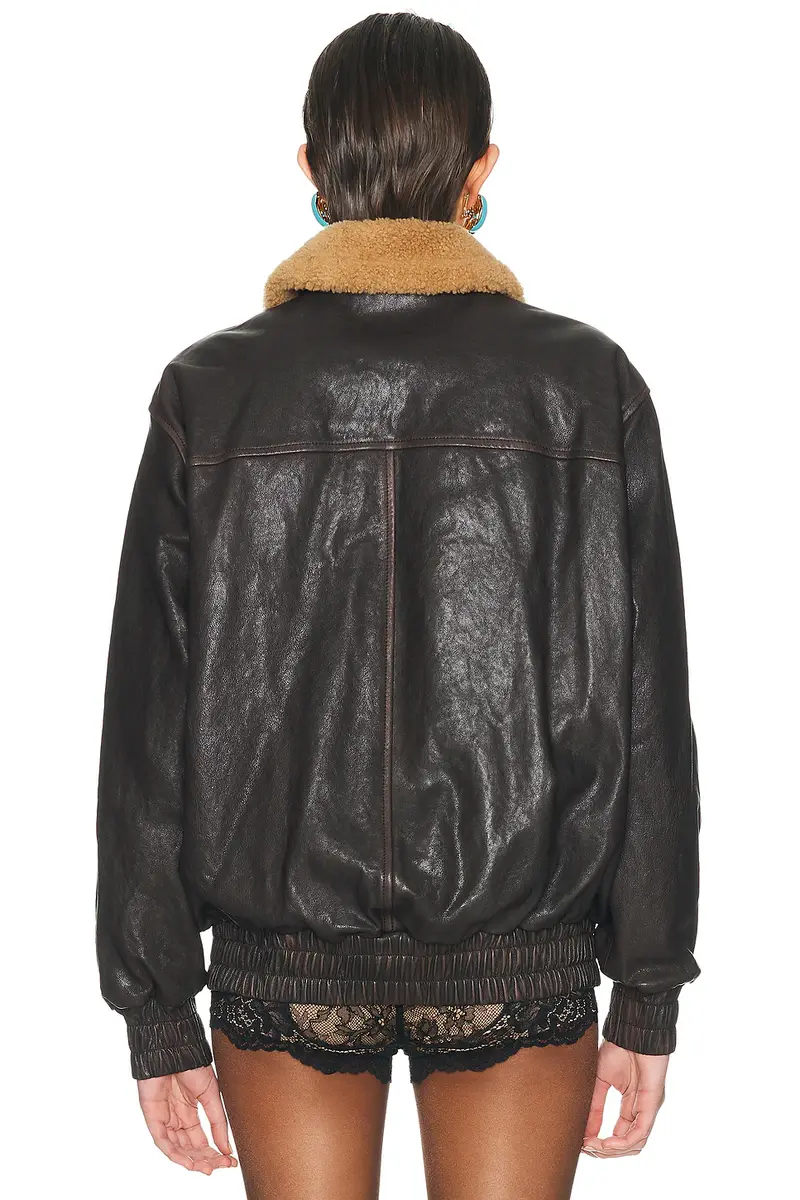 Valentino Aged Effect Leather Jacket | Thumbnail 4 Valentino Aged Effect Leather Jacket | Thumbnail 4