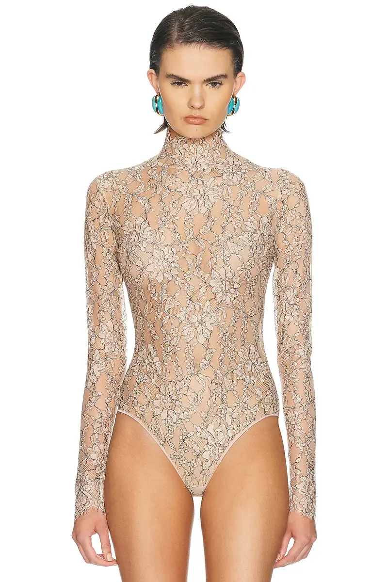 Valentino Rebrode Lace Bodysuit Top | Thumbnail 2 Valentino Rebrode Lace Bodysuit Top | Thumbnail 2