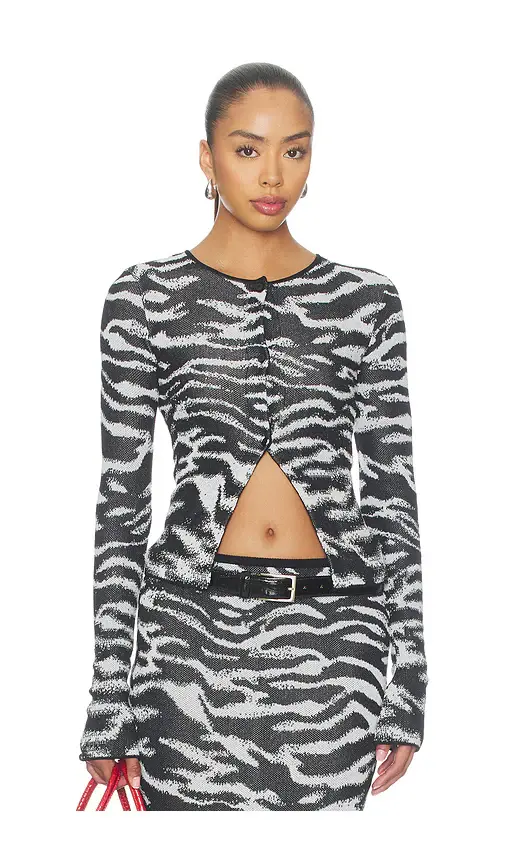 The Attico Zebra Cardigan | Thumbnail 6