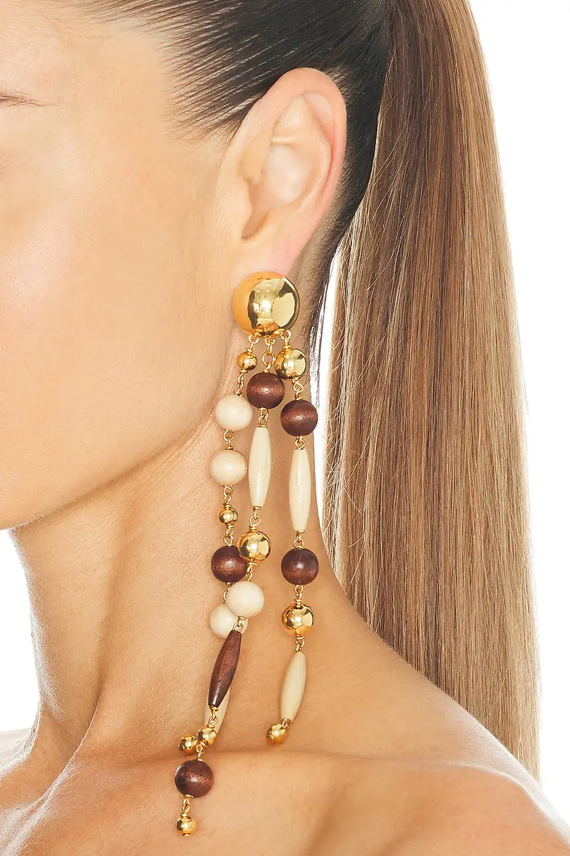 Rabanne Wood Dangle Earrings | Thumbnail 2 Rabanne Wood Dangle Earrings | Thumbnail 2