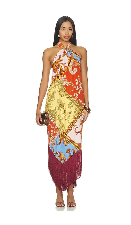 Hemant & Nandita Tie Sash Long Dress | Image 1 Hemant & Nandita Tie Sash Long Dress | Image 1