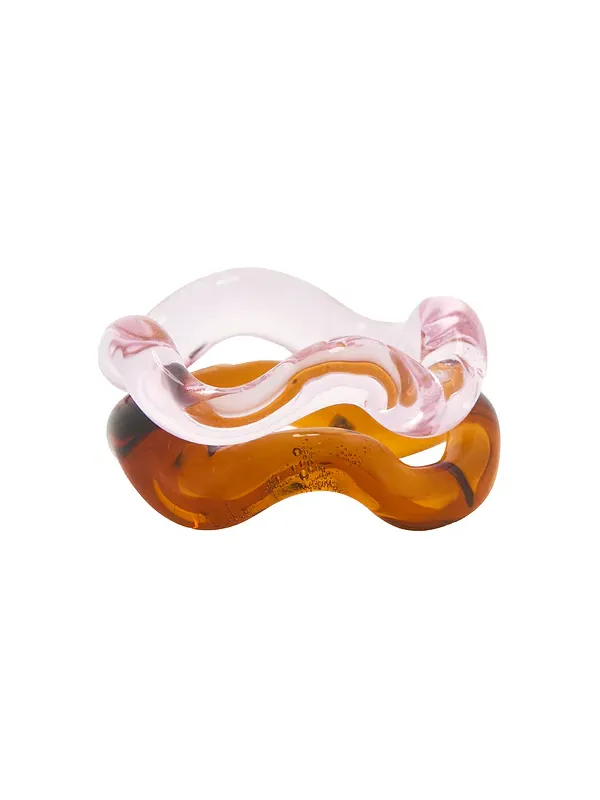 Onda Glass Set Of 2 Rings Onda Glass Set Of 2 Rings