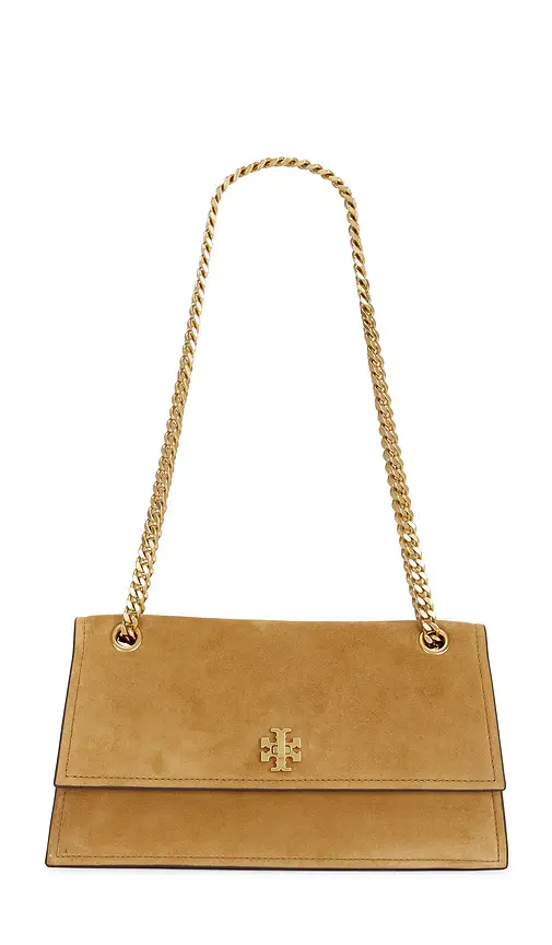 Tory Burch Kira Turnlock Suede Shoulder Bag | Image 1 Tory Burch Kira Turnlock Suede Shoulder Bag | Image 1