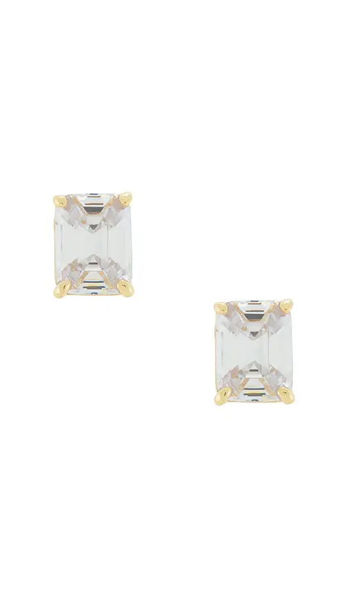 SHASHI Emerald Cut Stud Earrings | Image 1 SHASHI Emerald Cut Stud Earrings | Image 1