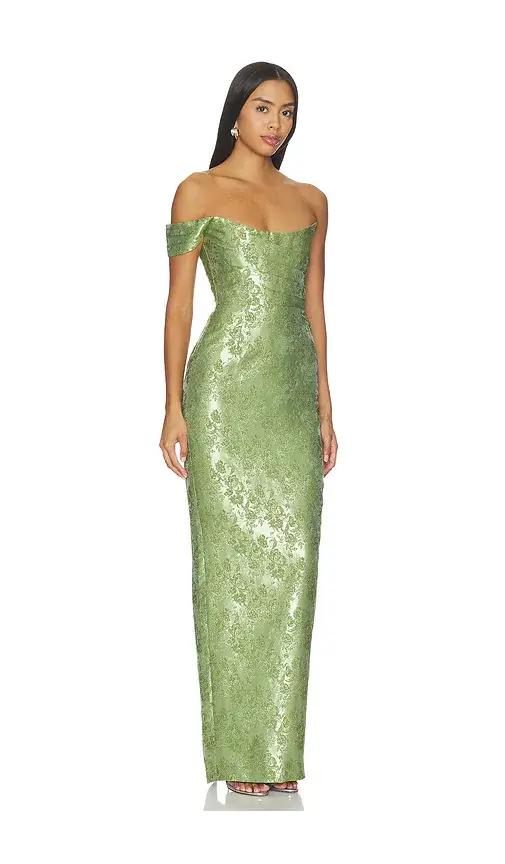 Sau Lee Jackson Jacquard Gown | Thumbnail 2