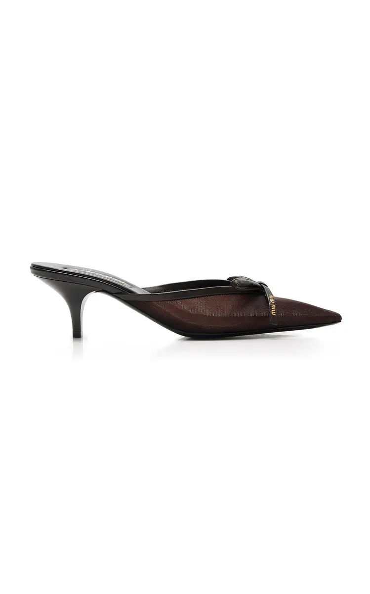 Miu Miu Mesh Mules | Image 1 Miu Miu Mesh Mules | Image 1