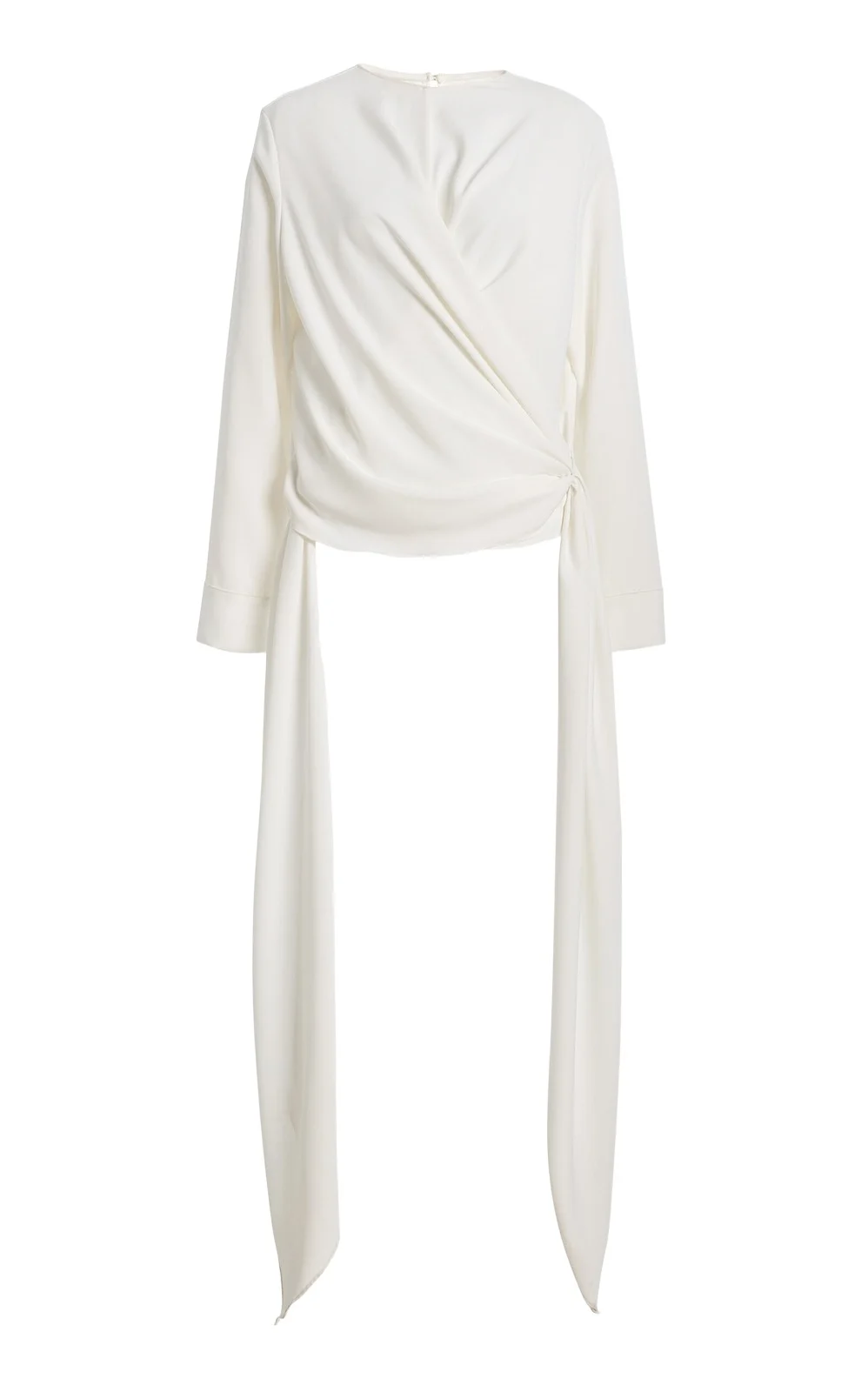 SLOAN The Wrap Draped Chiffon Top