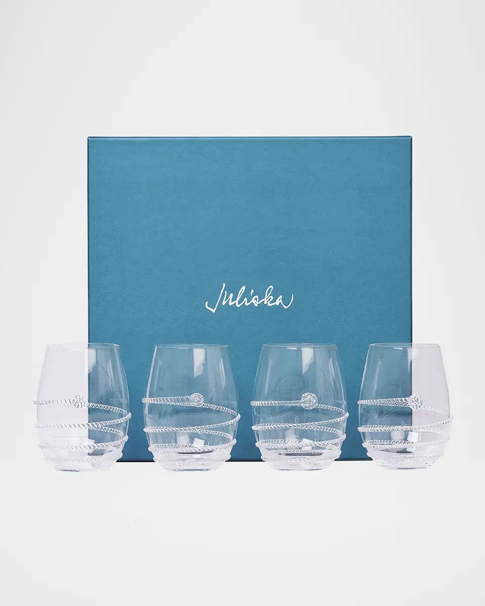 Juliska Amalia Stemless White Wine Glasses, Set of 4 | Thumbnail 2