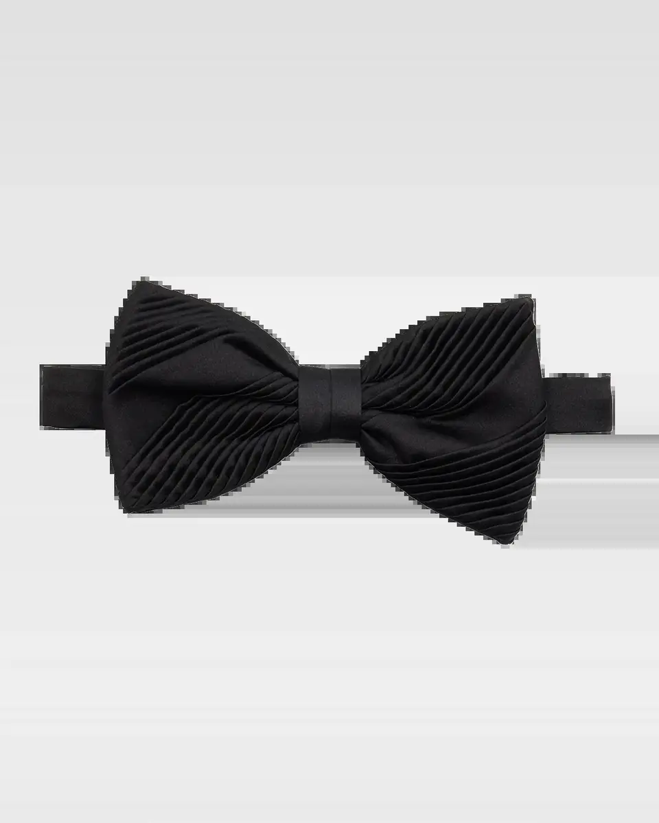 Stefano Ricci Men's Pleated Silk Pre-Tied Bow Tie | Thumbnail 2