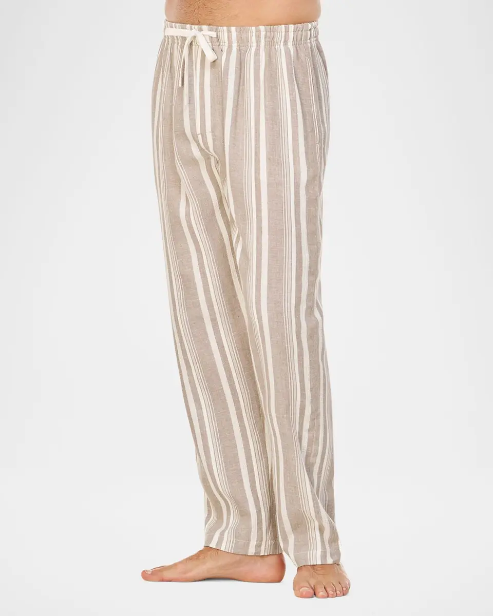 Majestic International Men's Summer Woven Stripe Lounge Pants | Thumbnail 2
