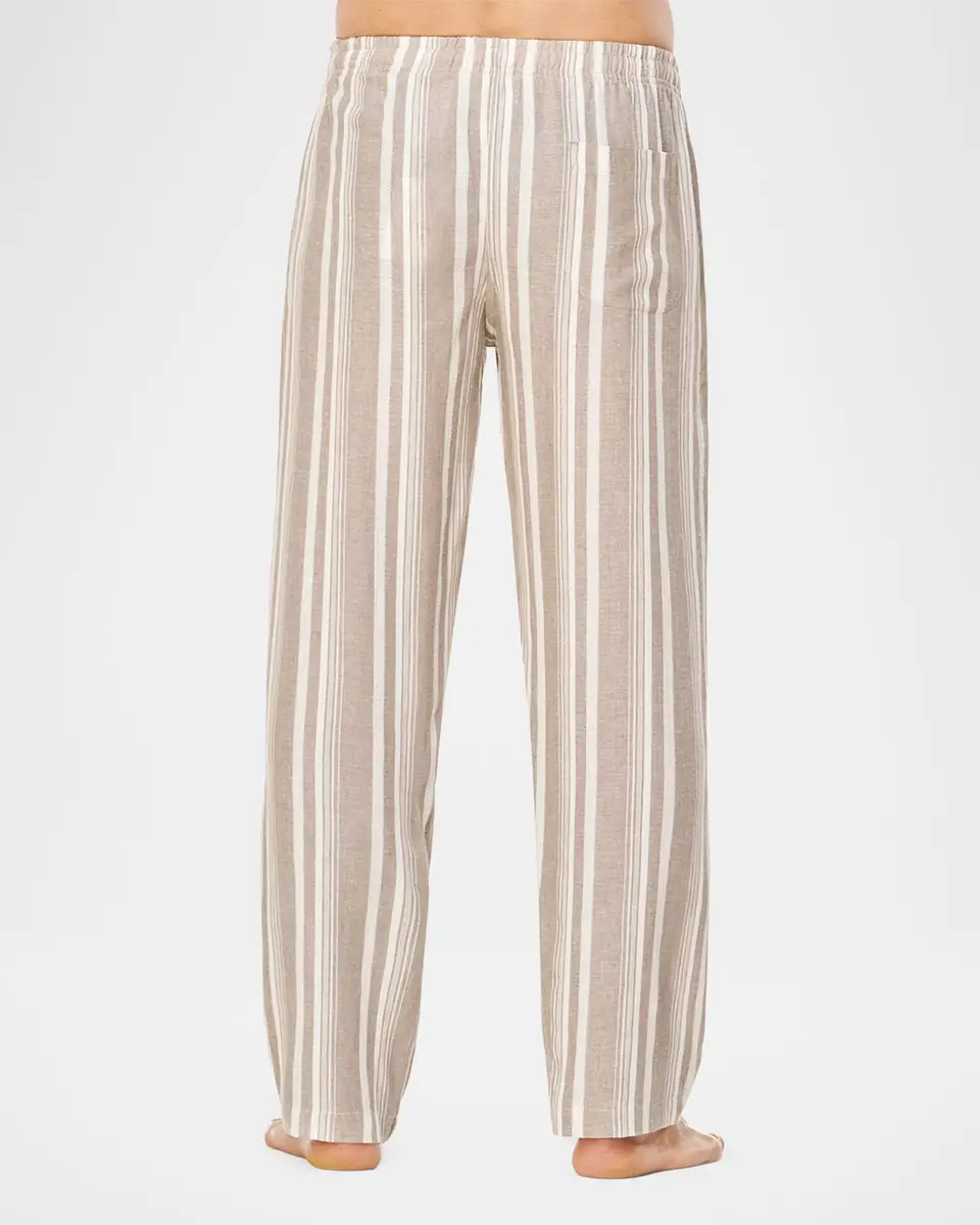 Majestic International Men's Summer Woven Stripe Lounge Pants | Thumbnail 3