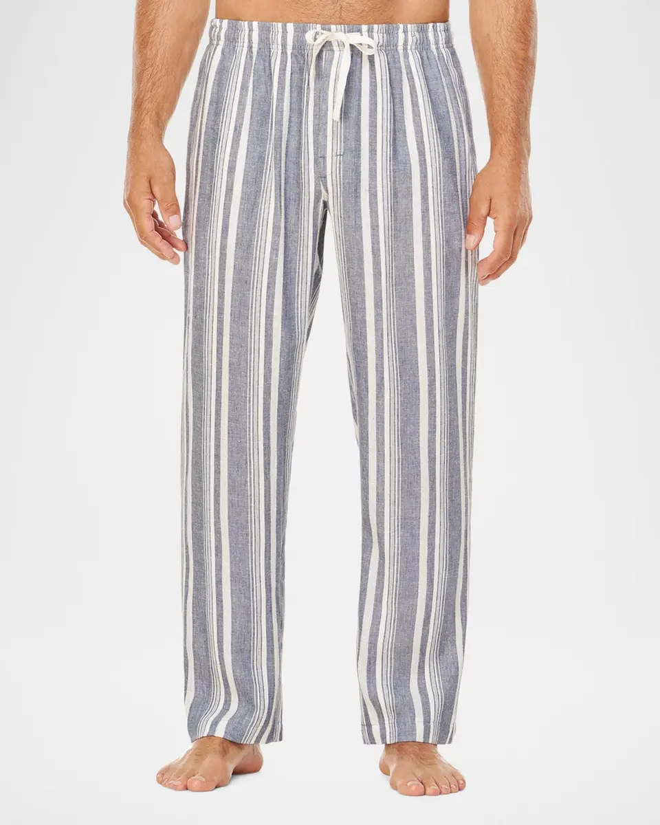 Majestic International Men's Summer Woven Stripe Lounge Pants | Thumbnail 5