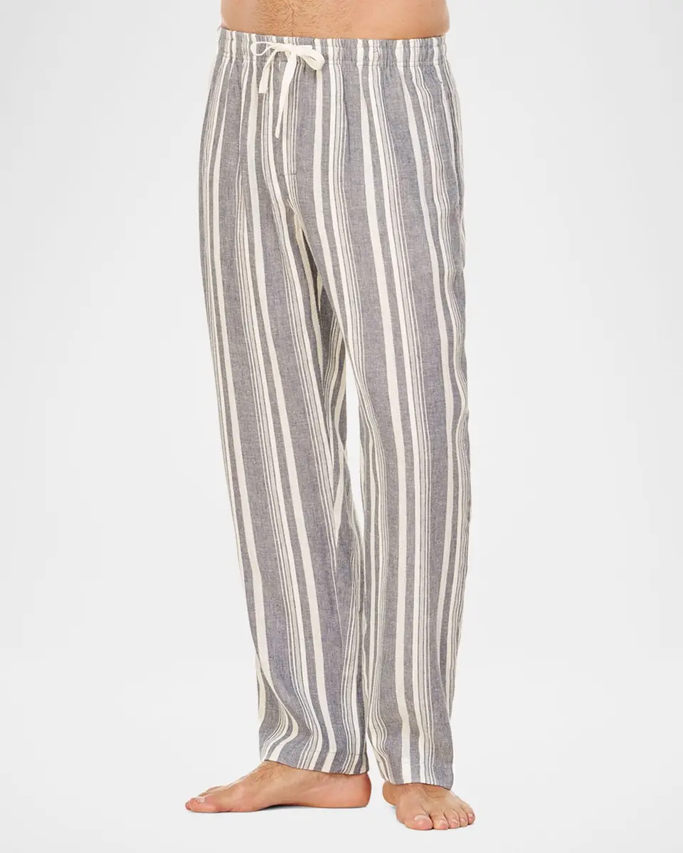 Majestic International Men's Summer Woven Stripe Lounge Pants | Thumbnail 8