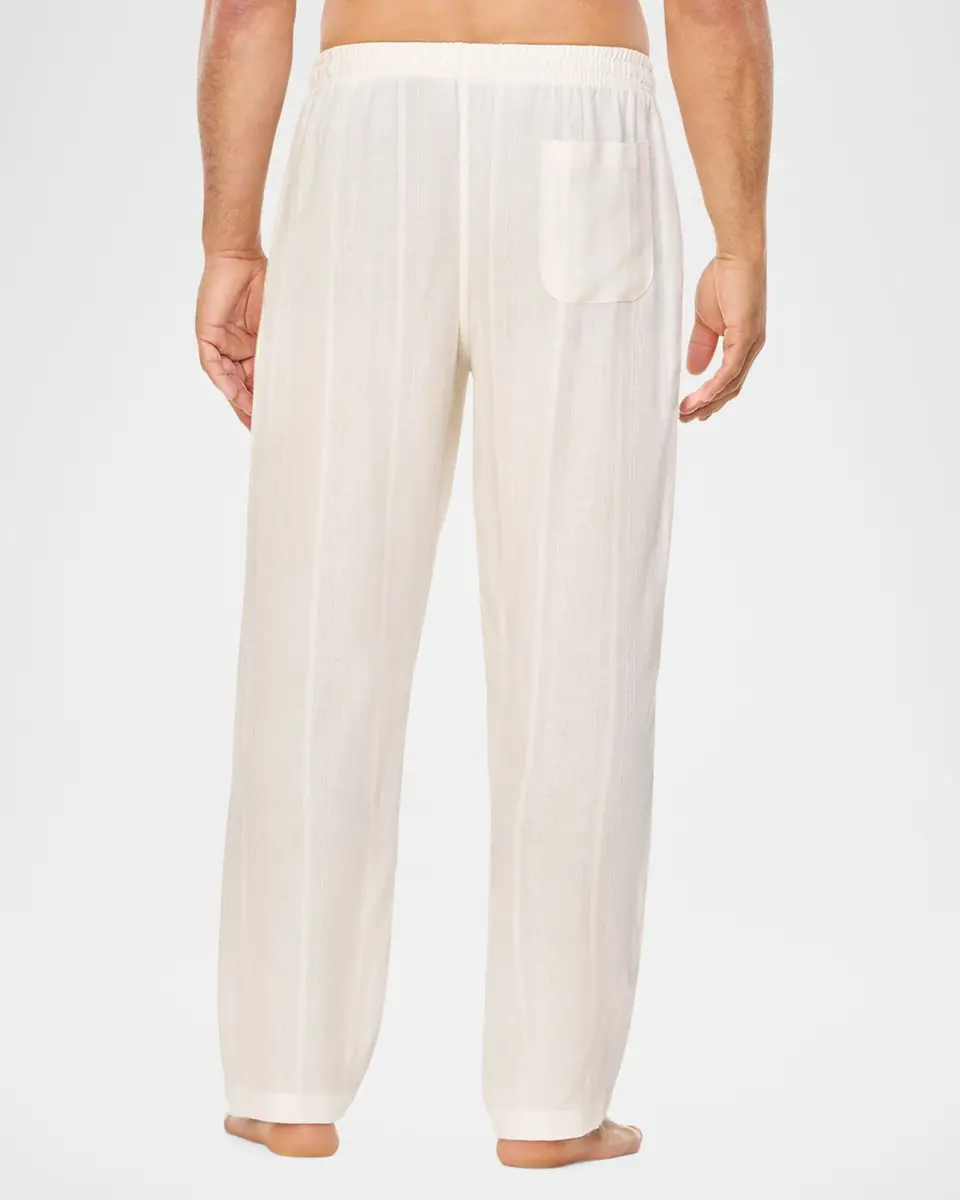 Majestic International Men's Summer Woven Stripe Lounge Pants | Thumbnail 3 Majestic International Men's Summer Woven Stripe Lounge Pants | Thumbnail 3