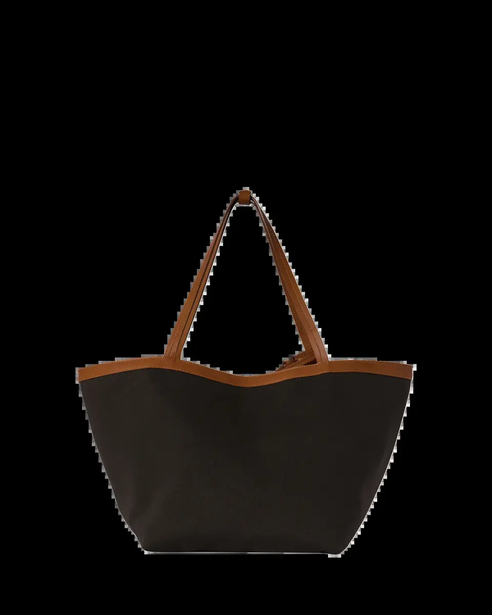 The Row Park Leather-Trim Reversible Tote Bag in Cotton Twill | Thumbnail 2 The Row Park Leather-Trim Reversible Tote Bag in Cotton Twill | Thumbnail 2