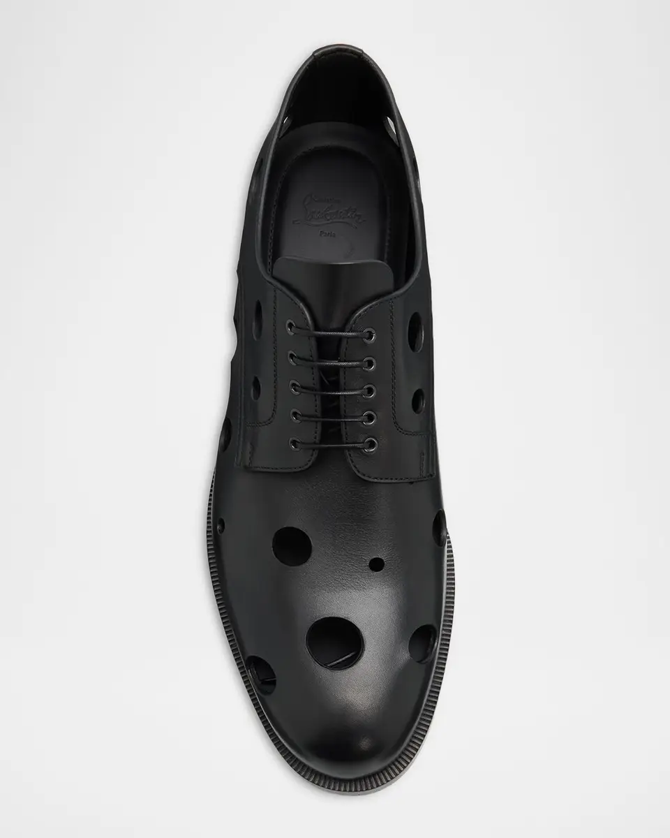 Christian Louboutin Men's Moustachou Dots Leather Derbies | Thumbnail 4 Christian Louboutin Men's Moustachou Dots Leather Derbies | Thumbnail 4