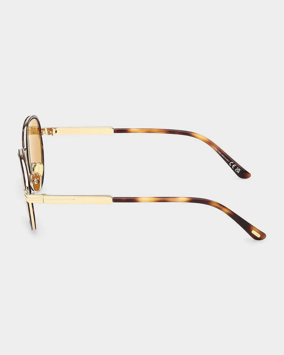 Tom Ford Jet 51MM Round Sunglasses | Thumbnail 4