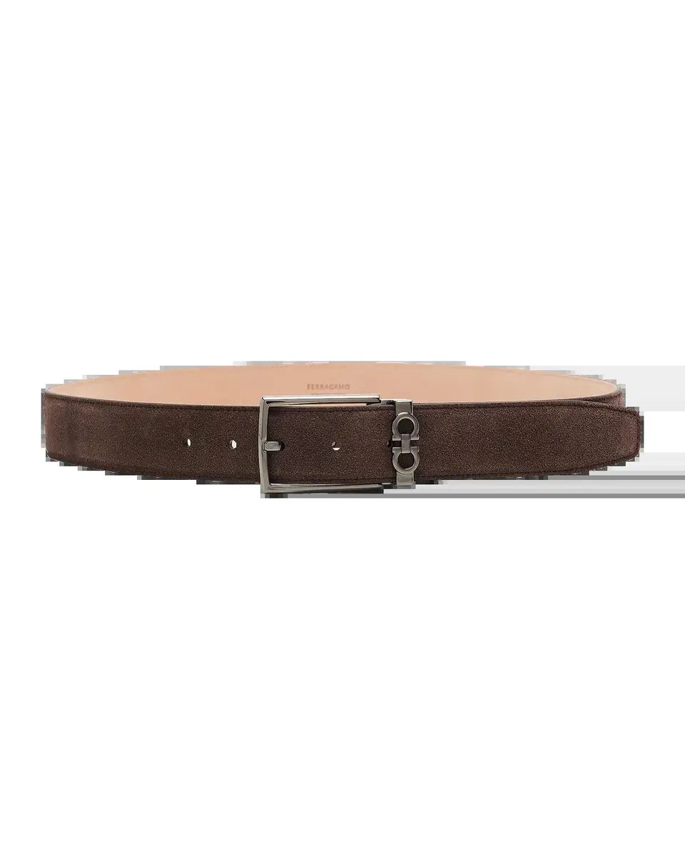 Ferragamo Men's Adjustable Suede Belt | Thumbnail 2 Ferragamo Men's Adjustable Suede Belt | Thumbnail 2