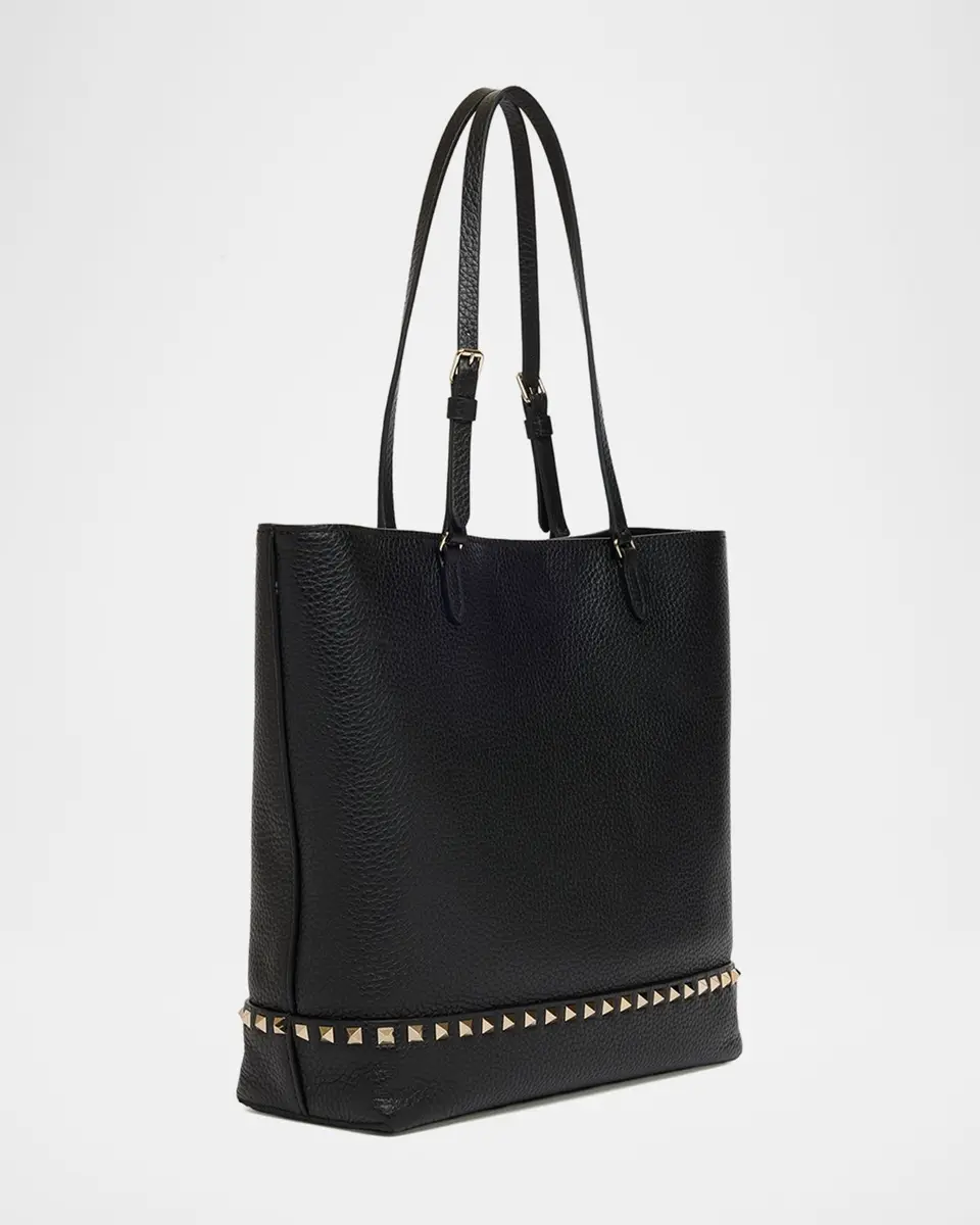Valentino Garavani Medium Rockstud Grain Leather Tote Bag | Thumbnail 3 Valentino Garavani Medium Rockstud Grain Leather Tote Bag | Thumbnail 3