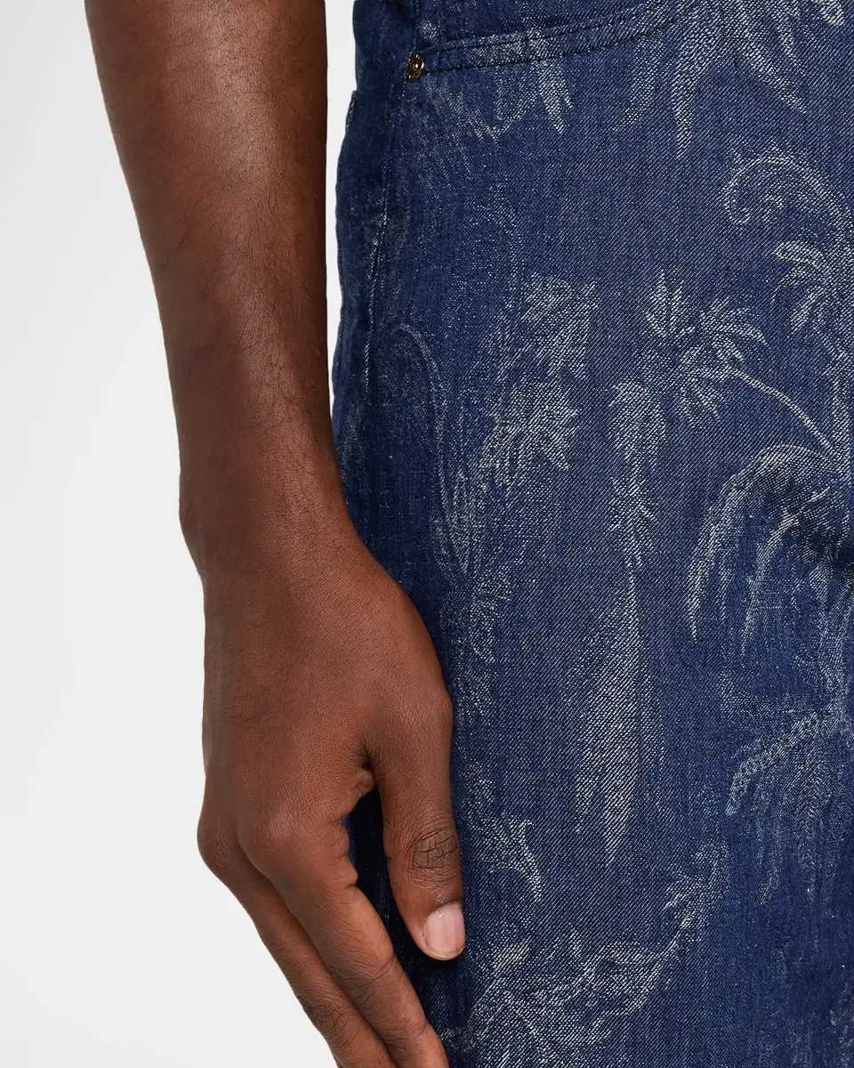 Etro Men's Roma Jacquard Denim Straight-Leg Jeans | Thumbnail 8 Etro Men's Roma Jacquard Denim Straight-Leg Jeans | Thumbnail 8
