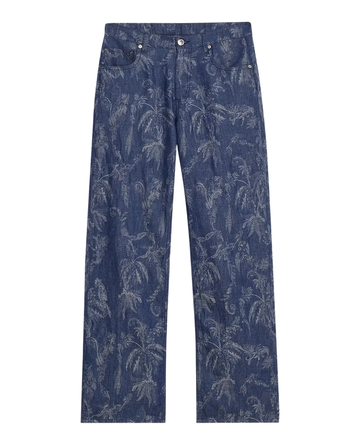 Men's Roma Jacquard Denim Straight-Leg Jeans Men's Roma Jacquard Denim Straight-Leg Jeans