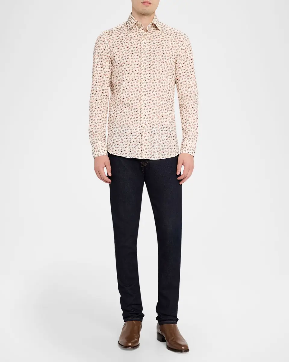 Etro Men's Paisley-Print Cotton Sport Shirt | Thumbnail 2 Etro Men's Paisley-Print Cotton Sport Shirt | Thumbnail 2