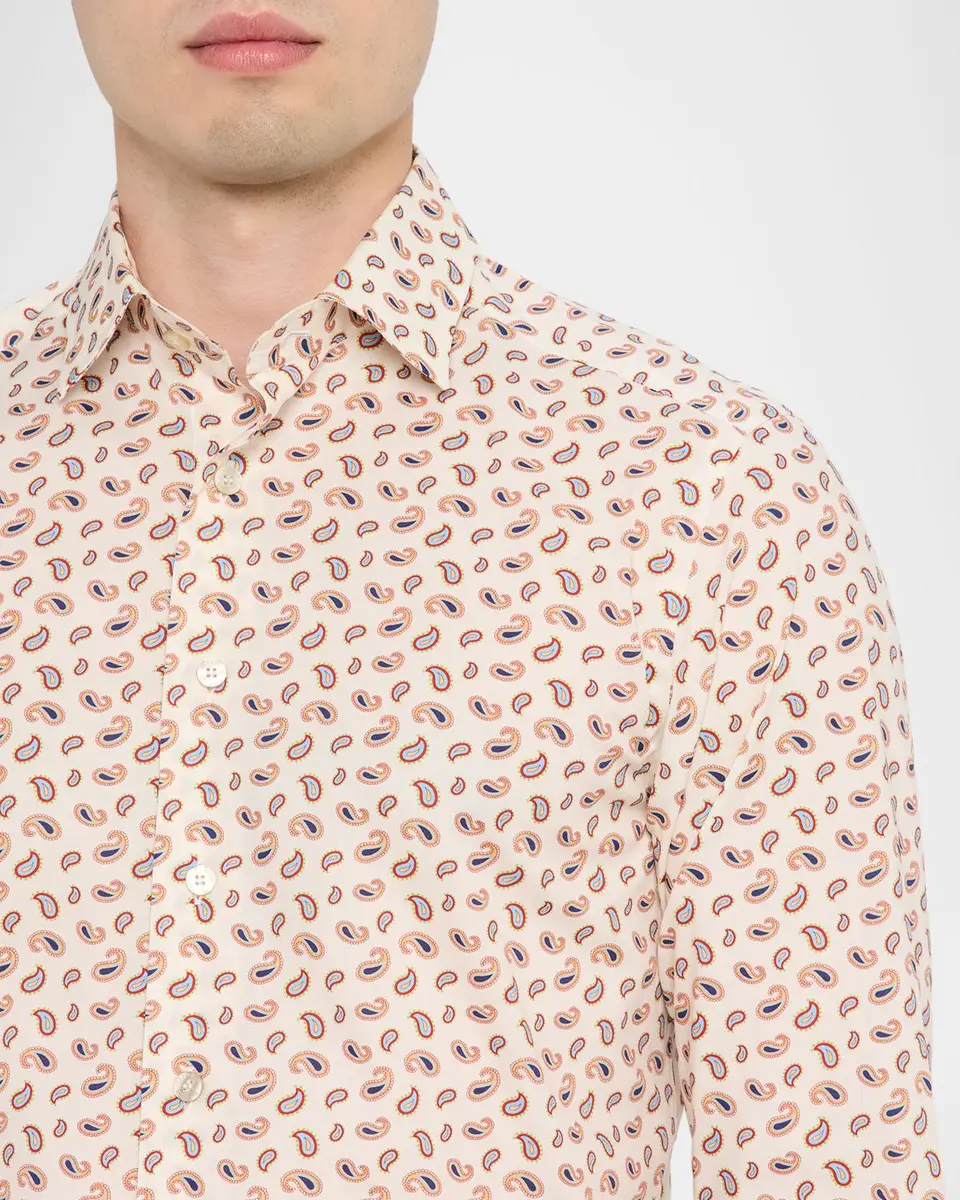 Etro Men's Paisley-Print Cotton Sport Shirt | Thumbnail 5 Etro Men's Paisley-Print Cotton Sport Shirt | Thumbnail 5
