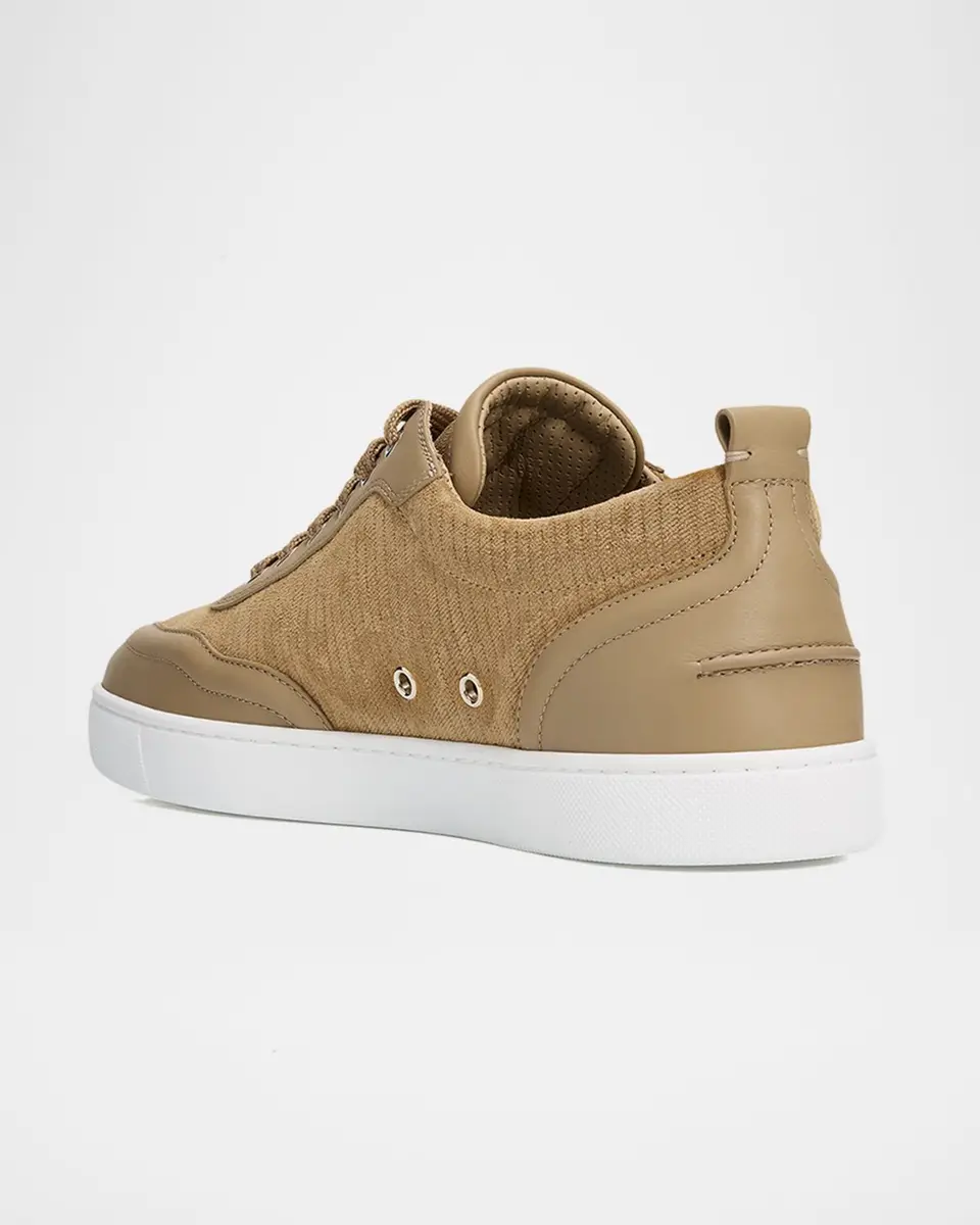 Christian Louboutin Men's Retero Reversed Leather Low-Top Sneakers | Thumbnail 2 Christian Louboutin Men's Retero Reversed Leather Low-Top Sneakers | Thumbnail 2