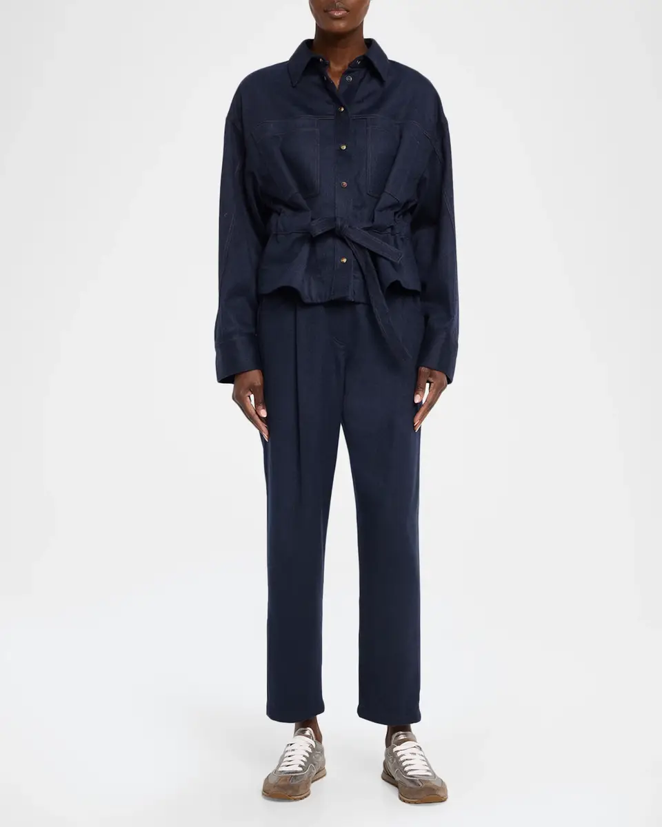 Brunello Cucinelli Pleated Wool Straight-Leg Pants | Thumbnail 2 Brunello Cucinelli Pleated Wool Straight-Leg Pants | Thumbnail 2