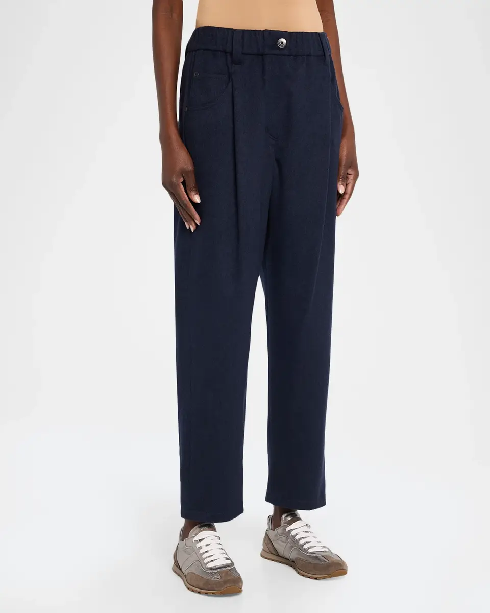 Brunello Cucinelli Pleated Wool Straight-Leg Pants | Thumbnail 4 Brunello Cucinelli Pleated Wool Straight-Leg Pants | Thumbnail 4