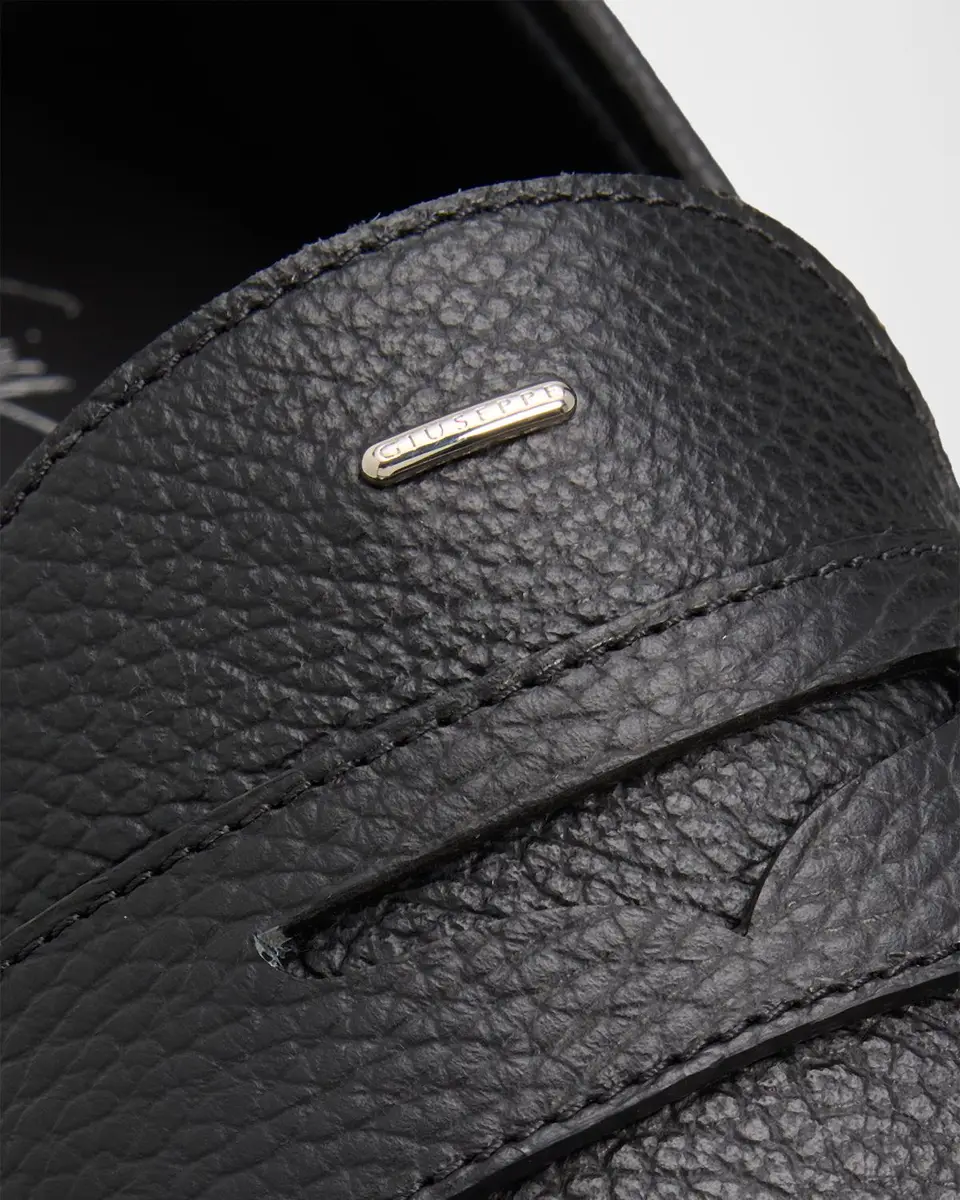 Giuseppe Zanotti Men's Rupert Leather Penny Loafers | Thumbnail 3 Giuseppe Zanotti Men's Rupert Leather Penny Loafers | Thumbnail 3