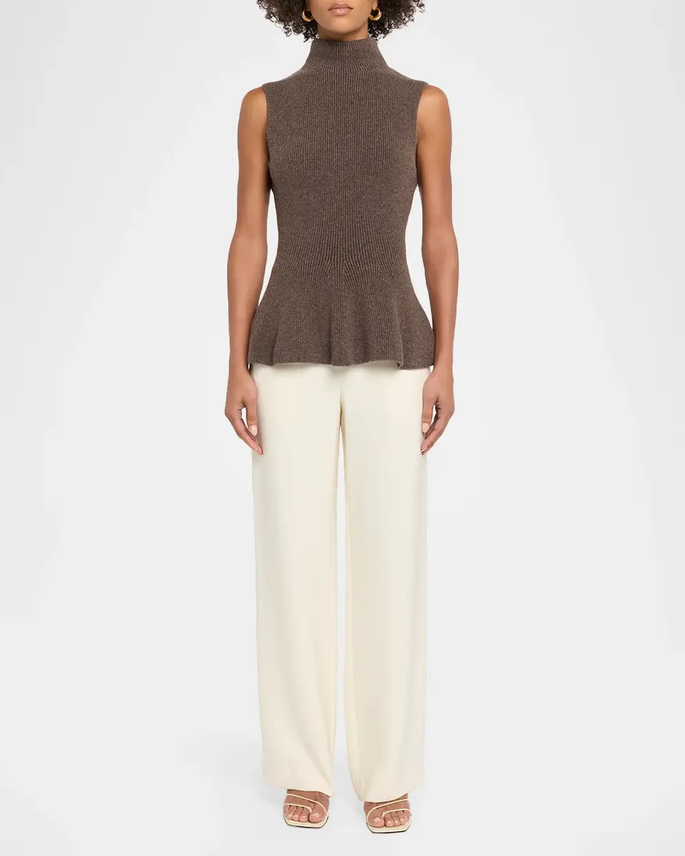 RÓHE Sculptural Peplum-Hem Sleeveless Sweater | Thumbnail 2