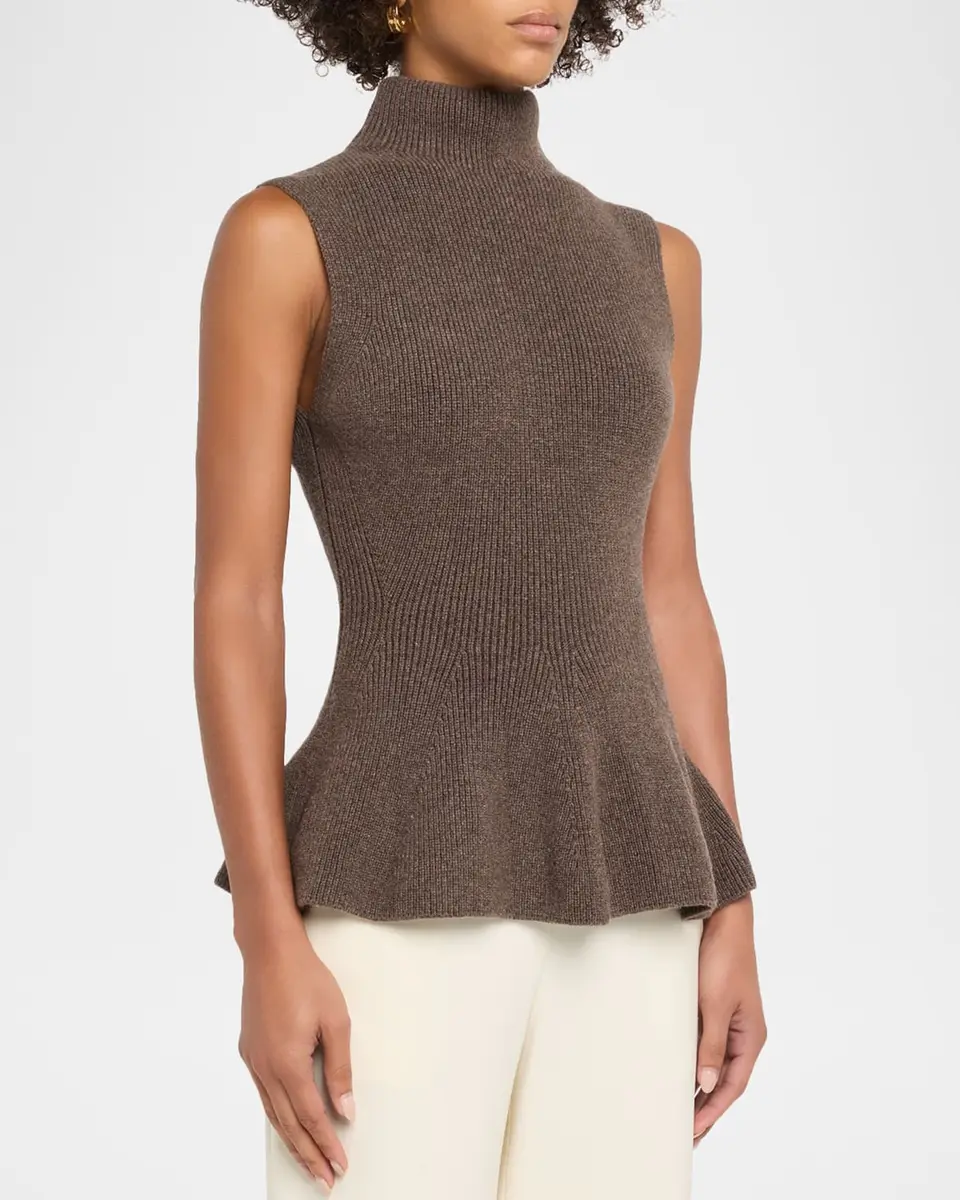 RÓHE Sculptural Peplum-Hem Sleeveless Sweater | Thumbnail 4