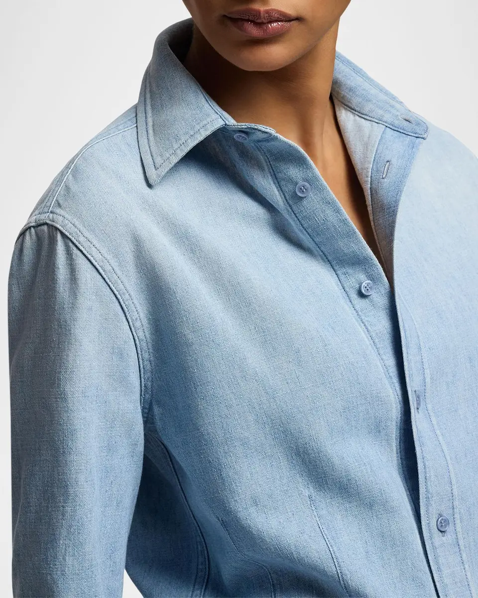 Ralph Lauren Collection Callie Cotton Denim Shirt | Thumbnail 5