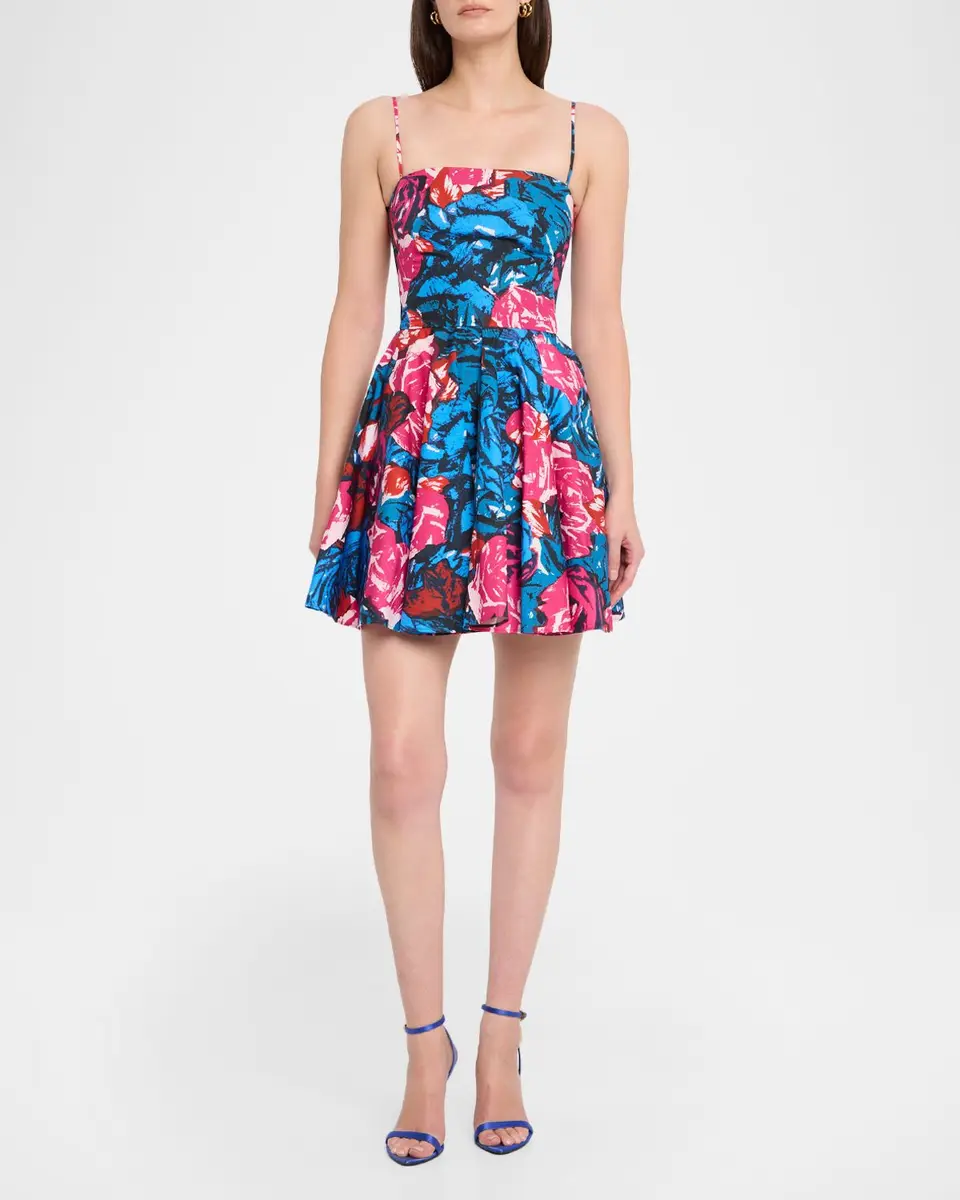 Givenchy Sliced Sleeveless Floral Cotton Poplin Mini Dress | Thumbnail 2 Givenchy Sliced Sleeveless Floral Cotton Poplin Mini Dress | Thumbnail 2