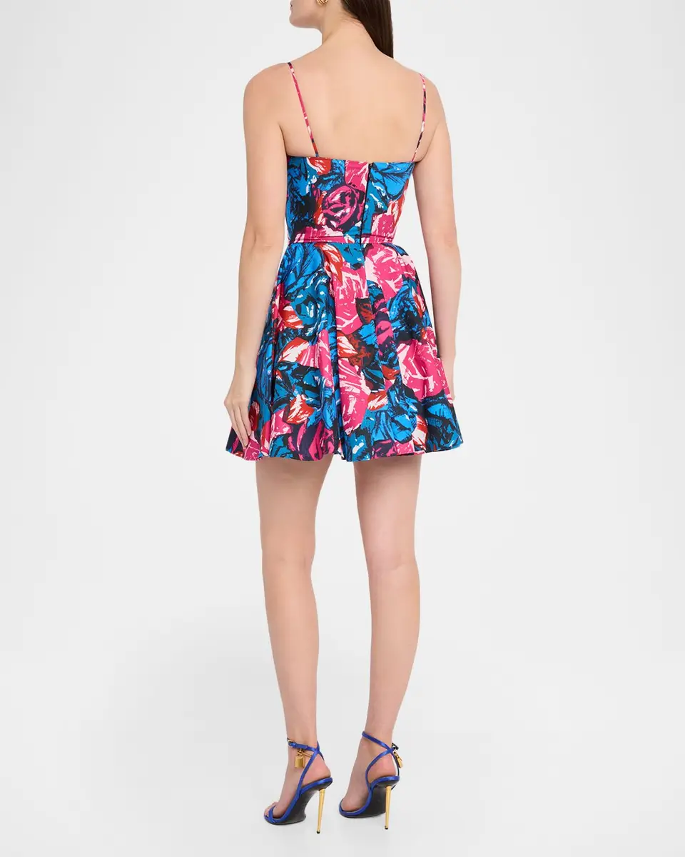Givenchy Sliced Sleeveless Floral Cotton Poplin Mini Dress | Thumbnail 3 Givenchy Sliced Sleeveless Floral Cotton Poplin Mini Dress | Thumbnail 3