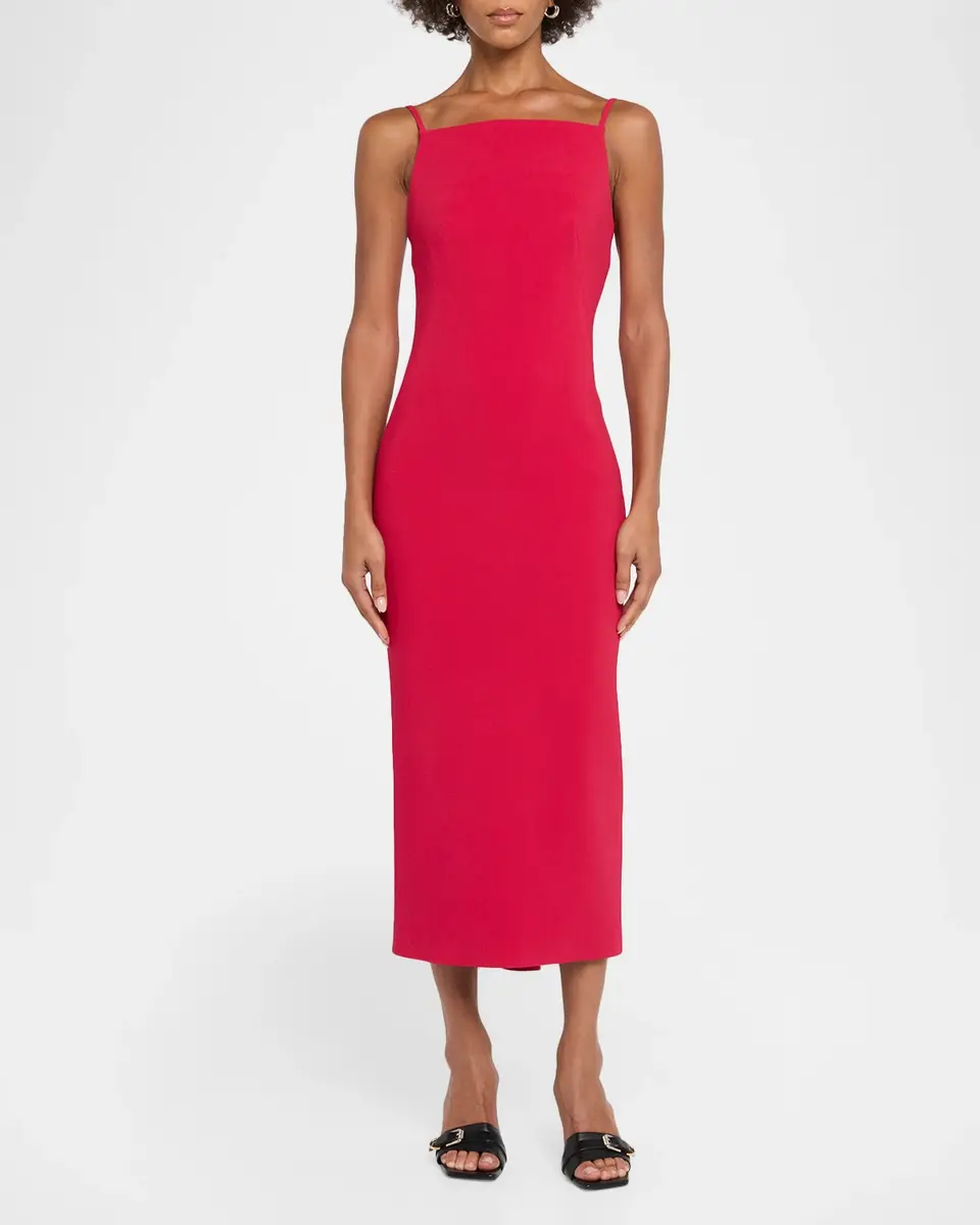 Givenchy Sliced Square-Neck Sleeveless Midi Dress | Thumbnail 2